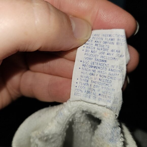 VTG Carter's Footie Sleeper Pajamas Baby 18 Months Blue Orange Giraffe Blocks - Picture 8 of 8